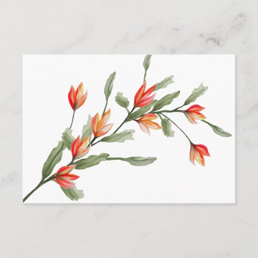 Wildflower Meadow Bruiloft Behuizing Kaart (Achterkant)