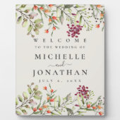 Wildflower Meadow Bruiloft Ecru Welkomstbord Fotoplaat (Voorkant)