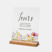 Wildflower Meadow Bruiloft Favor Tafel Acryl Bord (Hoek)