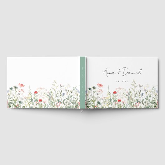 Wildflower Meadow Bruiloft Gastenboek (Volledig)