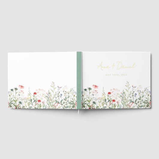 Wildflower Meadow Bruiloft Gastenboek (Volledig)