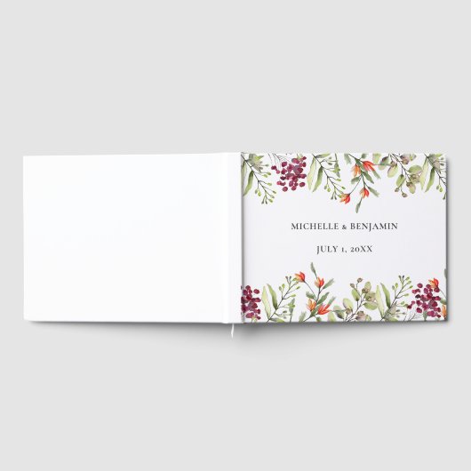 Wildflower Meadow Bruiloft Gastenboek (Volledig)