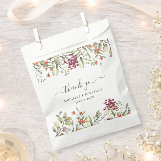 Wildflower Meadow Bruiloft Gift Favor Bag Bedankzakje (Geknipt)