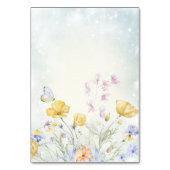 Wildflower Meadow Bruiloft Kaart (Achterkant)