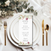 Wildflower Meadow Bruiloft Menu