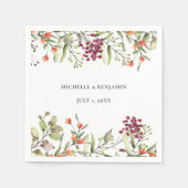 Wildflower Meadow Bruiloft Servet (Voorkant)