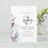 Wildflower Meadow bruiloft uitnodiging (Staand voorkant)