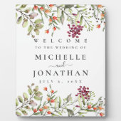 Wildflower Meadow Bruiloft Welkomstbord Fotoplaat (Voorkant)