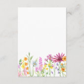 Wildflower Meadow Bruiloft Wishing Well Gedicht Informatiekaartje (Achterkant)