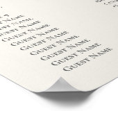 Wildflower Meadow Bruiloft Zitkaart Ecru Poster (Hoek)