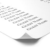 Wildflower Meadow Bruiloft Zitkaarten Poster (Hoek)