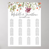 Wildflower Meadow Bruiloft Zitkaarten Poster (Voorkant)
