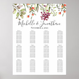 Wildflower Meadow Bruiloft Zitkaarten Poster