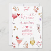 Wildflower Meadow Brunch en Bubbly Vrijgezellenfee Kaart (Voorkant)