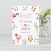 Wildflower Meadow Brunch en Bubbly Vrijgezellenfee Kaart (Staand voorkant)