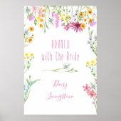 Wildflower Meadow Brunch met de bruid Welkom Poster (Voorkant)