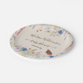 Wildflower Meadow Butterfly Baby shower Papieren Bordje (Gekanteld)