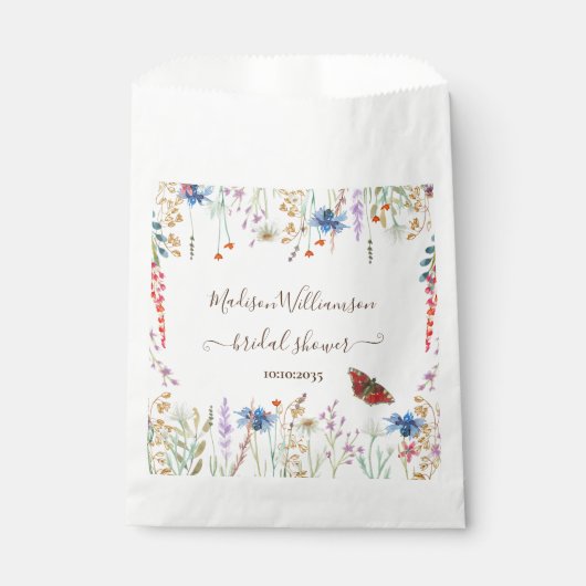 Wildflower Meadow Butterfly Vrijgezellenfeest Bedankzakje (Voorkant)