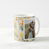 Wildflower Meadow Couple Yellow Custom Photos Koffiemok (Voorkant rechts)