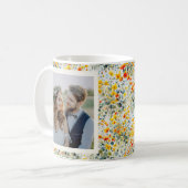 Wildflower Meadow Couple Yellow Custom Photos Koffiemok (Voorkant links)