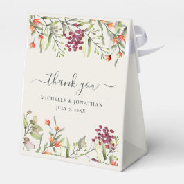Wildflower Meadow Ecru Huwelijkscadeau Favor Bag Bedankdoosjes