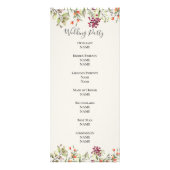 Wildflower Meadow Ecru Trouwprogramma Reclamekaart (Achterkant)