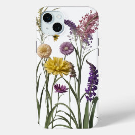 Wildflower Meadow – Elegante bloemenappel iPhone 15 Mini Hoesje