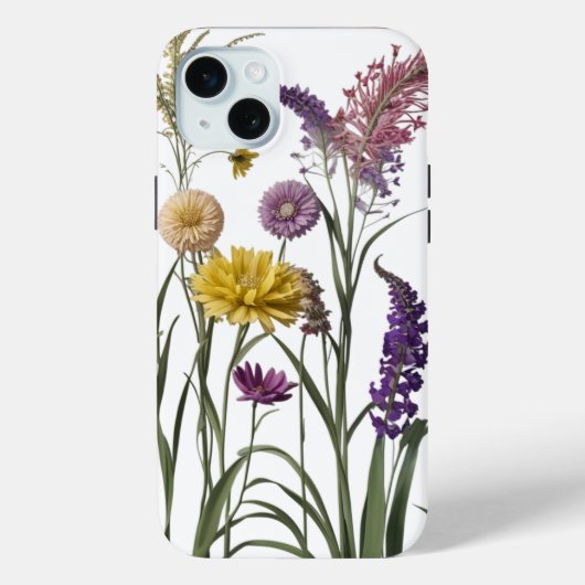 Wildflower Meadow – Elegante bloemenappel Case-Mate iPhone Case (Achterkant)