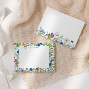 Wildflower Meadow Floral Stationery Note Kaart Notitiekaartje