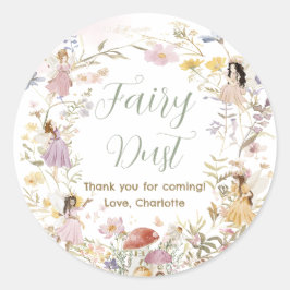 Wildflower Meadow Flowers Verjaardag Fairy Dust Ronde Sticker