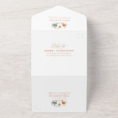 Wildflower Meadow Garden Bloemenboog bruiloft All In One Uitnodiging (Buitenkant)