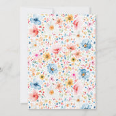 Wildflower Meadow Garden Floral Boho Baby shower Kaart (Achterkant)
