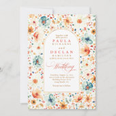 Wildflower Meadow Garden Floral Fall Wedding Kaart (Voorkant)