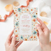 Wildflower Meadow Garden Floral Fall Wedding Kaart