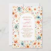 Wildflower Meadow Garden Floral Rehearsal Dinner Kaart (Voorkant)