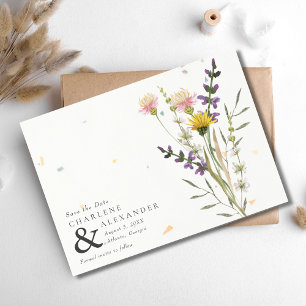 Wildflower Meadow Garden Wedding Save The Date