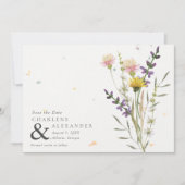 Wildflower Meadow Garden Wedding Save The Date (Voorkant)