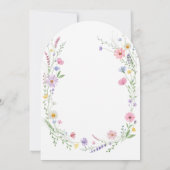 Wildflower Meadow Garden Wreath Wedding Kaart (Achterkant)