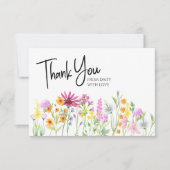 Wildflower Meadow gepersonaliseerd Bedankkaart (Voorkant)