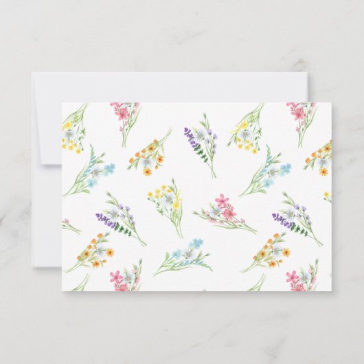 Wildflower Meadow gepersonaliseerd Bedankkaart (Achterkant)
