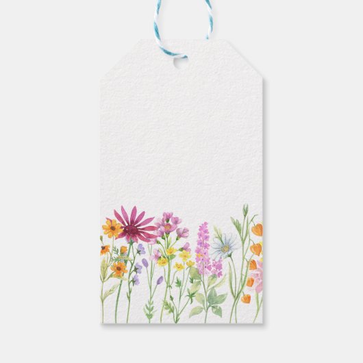 Wildflower Meadow gepersonaliseerd dank u Cadeaulabel (Achterkant)