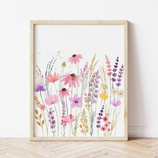 Wildflower Meadow Girls Nursery Muurkunst Sets