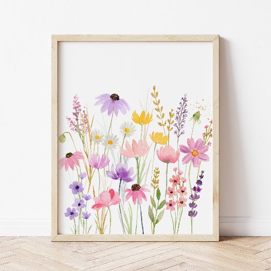 Wildflower Meadow Girls Nursery Muurkunst Sets