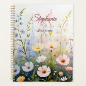 Wildflower Meadow in Bloom Naam Monogram Planner (Voorkant)