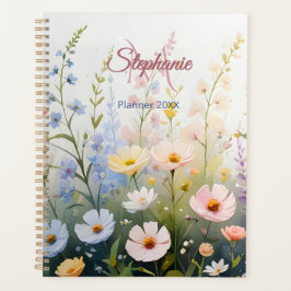 Wildflower Meadow in Bloom Naam Monogram Planner