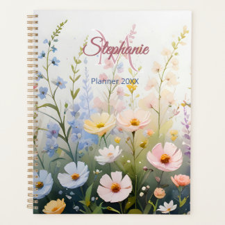 Wildflower Meadow in Bloom Naam Monogram Planner