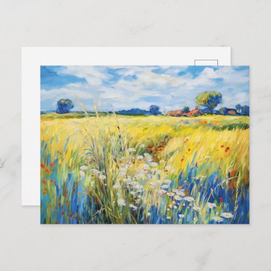 Wildflower Meadow langs de rivier de Havel Briefkaart (Voorkant / Achterkant)