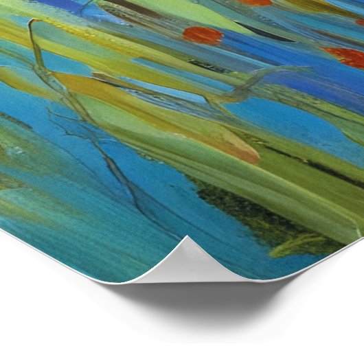 Wildflower Meadow langs de rivier de Havel Poster (Hoek)