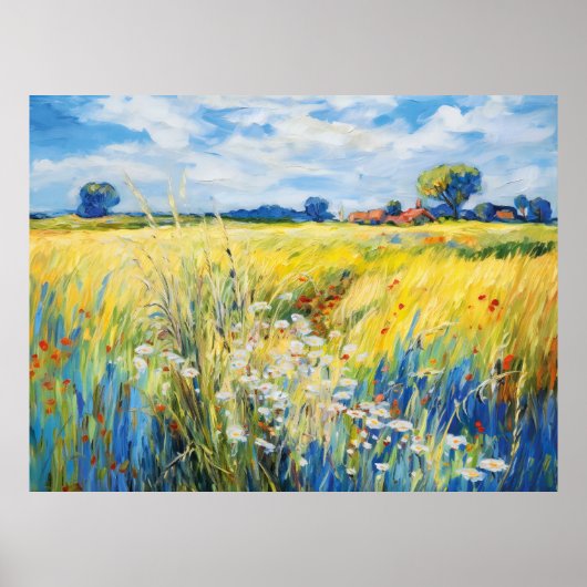 Wildflower Meadow langs de rivier de Havel Poster (Voorkant)