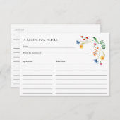 Wildflower Meadow Love in Bloom Recept Kaart (Voorkant / Achterkant)